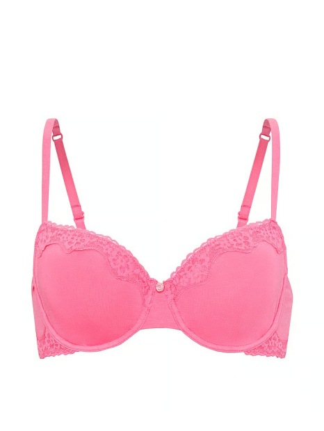 Женский бюстгальтер Victoria's Secret с кружевом 1162051361 (Розовый 38C)