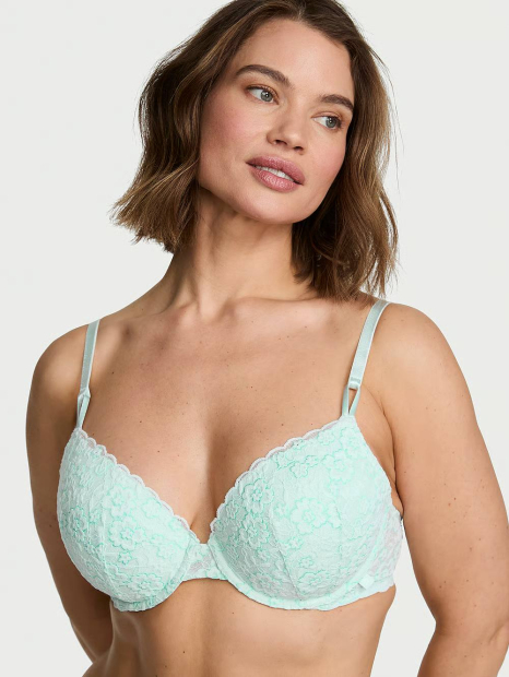 Кружевной бюстгальтер Victoria's Secret 1162060863 (Бирюзовый 38B)