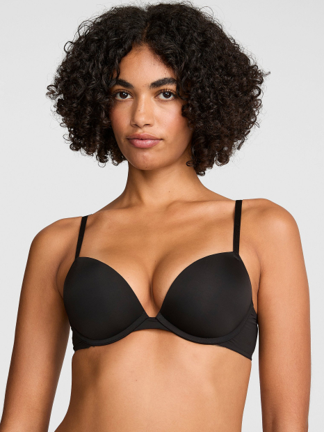 Бюстгальтер Victoria's Secret Pink Super Push-up 1162071758 (Черный 36B)