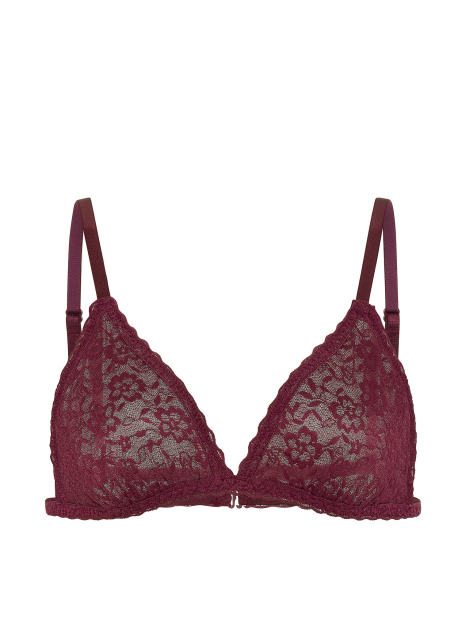 Мягкий кружевной бралетт Victoria's Secret 1162258534 (Бордовый M)