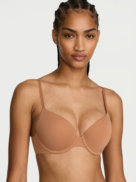 Гладкий бюстгальтер Push-Up Victoria's Secret 1162767244 (Бежевый 36B)