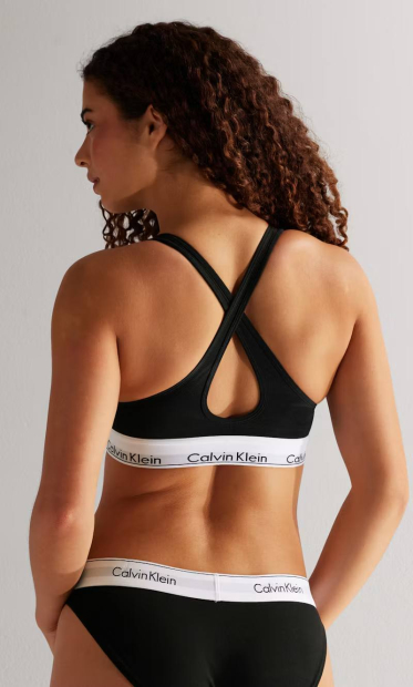 Комплект белья Calvin Klein бралетт топ и трусики бикини 1162864248 (Черный XL)