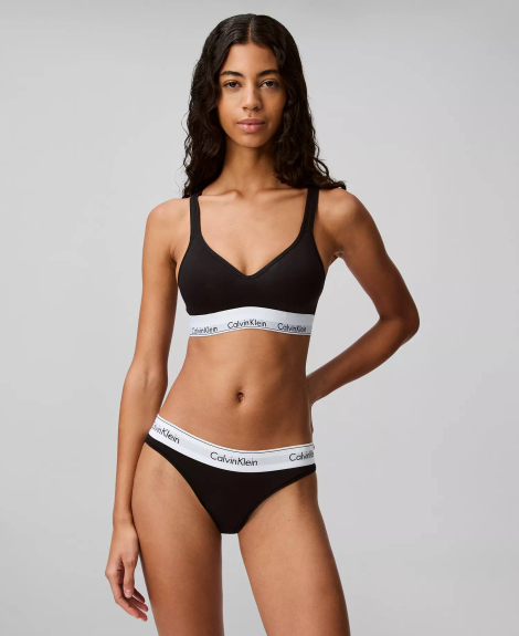 Комплект белья Calvin Klein бралетт топ и трусики бикини 1162864248 (Черный XL)