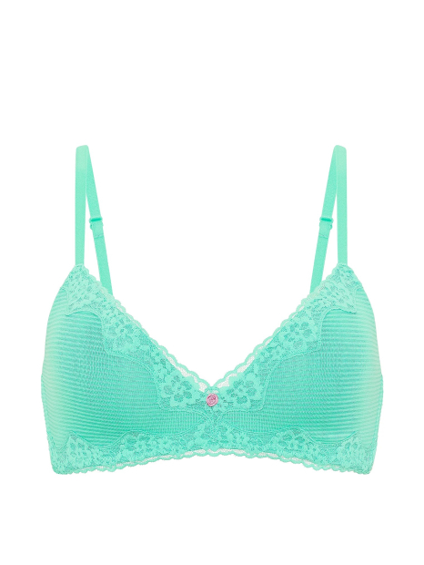 Бюстгальтер с кружевной отделкой Victoria's Secret 1163268615 (Бирюзовый 34C)