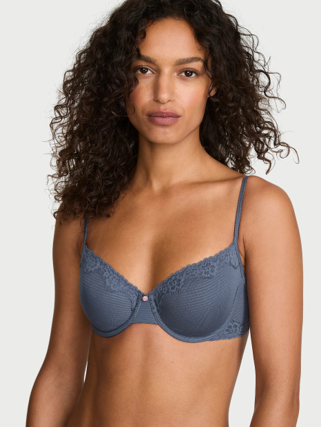 Бюстгальтер з мереживним оздобленням Victoria's Secret 1163275439 (Синій 38C)