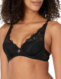 Женский кружевной бюстгальтер Emporio Armani 1159840087 (Черный 36C)