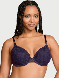 Кружевной бюстгальтер Victoria's Secret с мини-пайетками 1159840411 (Фиолетовый 32B)