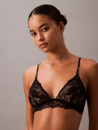 Кружевной бралетт Calvin Klein c пайетками 1159840593 (Черный XL)
