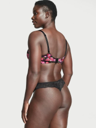 Бюстгальтер Victoria's Secret з принтом 1159840901 (Чорний/Рожевий 34DDD)