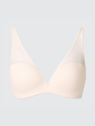 Бюстгальтер UNIQLO із сіточкою 1159849034 (Бежевий 34-36D DD)