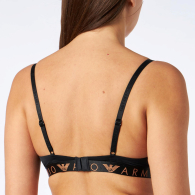 Женский бюстгальтер Emporio Armani с логотипом 1159842399 (Черный 34C)