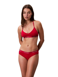 Бавовняний бралетт Calvin Klein ліф з логотипом 1159845656 (Червоний S)