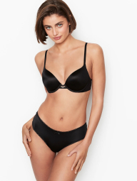 Гладкий бюстгальтер с Push-Up Victoria's Secret 1159846762 (Черный 32A)