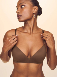 Гладкий бюстгальтер Victoria's Secret с Push-Up 1159846787 (Коричневый 32B)