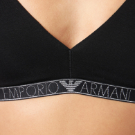 Женский бралетт Emporio Armani с логотипом 1159847939 (Черный XS)