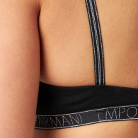 Женский бралетт Emporio Armani с логотипом 1159847939 (Черный XS)