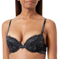 Кружевной бюстгальтер Push-up Emporio Armani 1159849475 (Черный 34A)