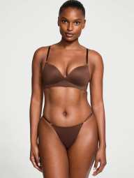 Гладкий бюстгальтер Push-Up Victoria's Secret 1159849707 (Коричневый 32B)