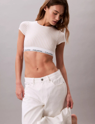 Еластичний браслет Calvin Klein топ-футболка 1159851305 (Бежевий/Молочний XS)