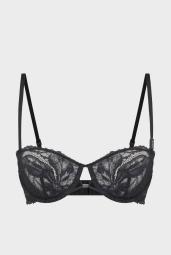Кружевной бюстгальтер Calvin Klein лиф с мини пайетками 1159852867 (Черный 36D)