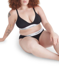 Бралетт триангл Calvin Klein топ с логотипом 1159852636 (Черный 3X)