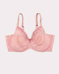 Сітчастий бюстгальтер Curvy Couture 1159853186 (Рожевий 42DD)