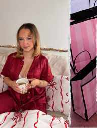 Бюстгальтер Victoria's Secret с логотипом из страз 1159855550 (Белый 34B)