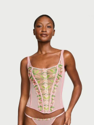 Женский корсет Victoria's Secret с вышивкой 1159856115 (Розовый S)