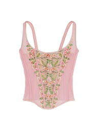 Женский корсет Victoria's Secret с вышивкой 1159856115 (Розовый S)