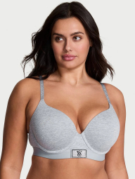 Бюстгальтер Push-Up Victoria's Secret з логотипом зі страз 1159857612 (Сірий 40C)