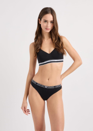 Женский бралетт Emporio Armani с логотипом 1159859810 (Черный XS)