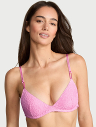 Жіночий бюстгальтер Push-Up Victoria's Secret з мереживом 1159860498 (Рожевий 34B)