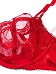 Сетчатый бюстгальтер Victoria's Secret с вышивкой 1159861311 (Красный 34C)
