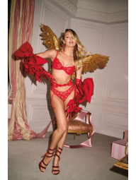 Сетчатый бюстгальтер Victoria's Secret с вышивкой 1159861311 (Красный 34C)
