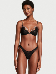 Мереживний бюстгальтер Victoria's Secret зі стразами 1159862406 (Чорний 34B)