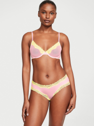 Сітчастий бюстгальтер з мереживним оздобленням Victoria's Secret 1159862426 (Рожевий 32B)