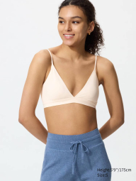 Бюстгальтер триангл UNIQLO бралетт 1159862551 (Молочный S)