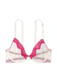 Сітчастий бюстгальтер з мереживним оздобленням Victoria's Secret 1159862715 (Молочний 34B)