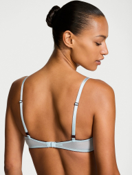 Сетчатый бюстгальтер с кружевной отделкой Victoria's Secret 1159862973 (Голубой 36B)