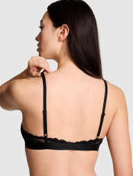 Кружевной бюстгальтер Victoria's Secret Pink бралетт триангл 1159863017 (Черный L)