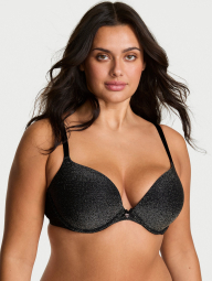 Бюстгальтер Push-Up Victoria's Secret с блеском 1159863644 (Черный 34C)