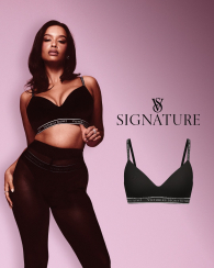 Бюстгальтер без косточек Victoria's Secret 1159863670 (Черный 40D)