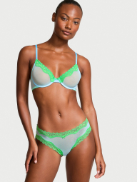 Сітчастий бюстгальтер з мереживним оздобленням Victoria's Secret 1160527917 (Блакитний 36B)