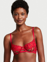 Бюстгальтер Victoria's Secret c цветочной аппликацией 1159864775 (Красный 34C)