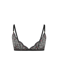 Полупрозрачный бралетт с вышивкой Victoria's Secret триангл 1159865446 (Черный XXL)