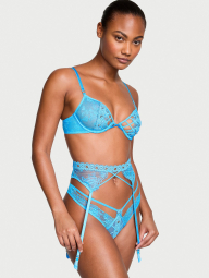 Кружевной бюстгальтер Victoria's Secret с люверсами 1159865468 (Голубой 34D)