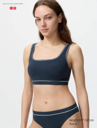 Бюстгальтер UNIQLO топ із чашками 1159893026 (Синій M)