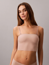Бесшовный бюстгальтер-бандо Invisibles Calvin Klein 1159976247 (Бежевый L)