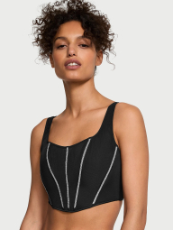 Корсетный топ Victoria's Secret со стразами 1160065379 (Черный XL)