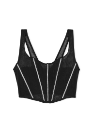 Корсетный топ Victoria's Secret со стразами 1160065379 (Черный XL)